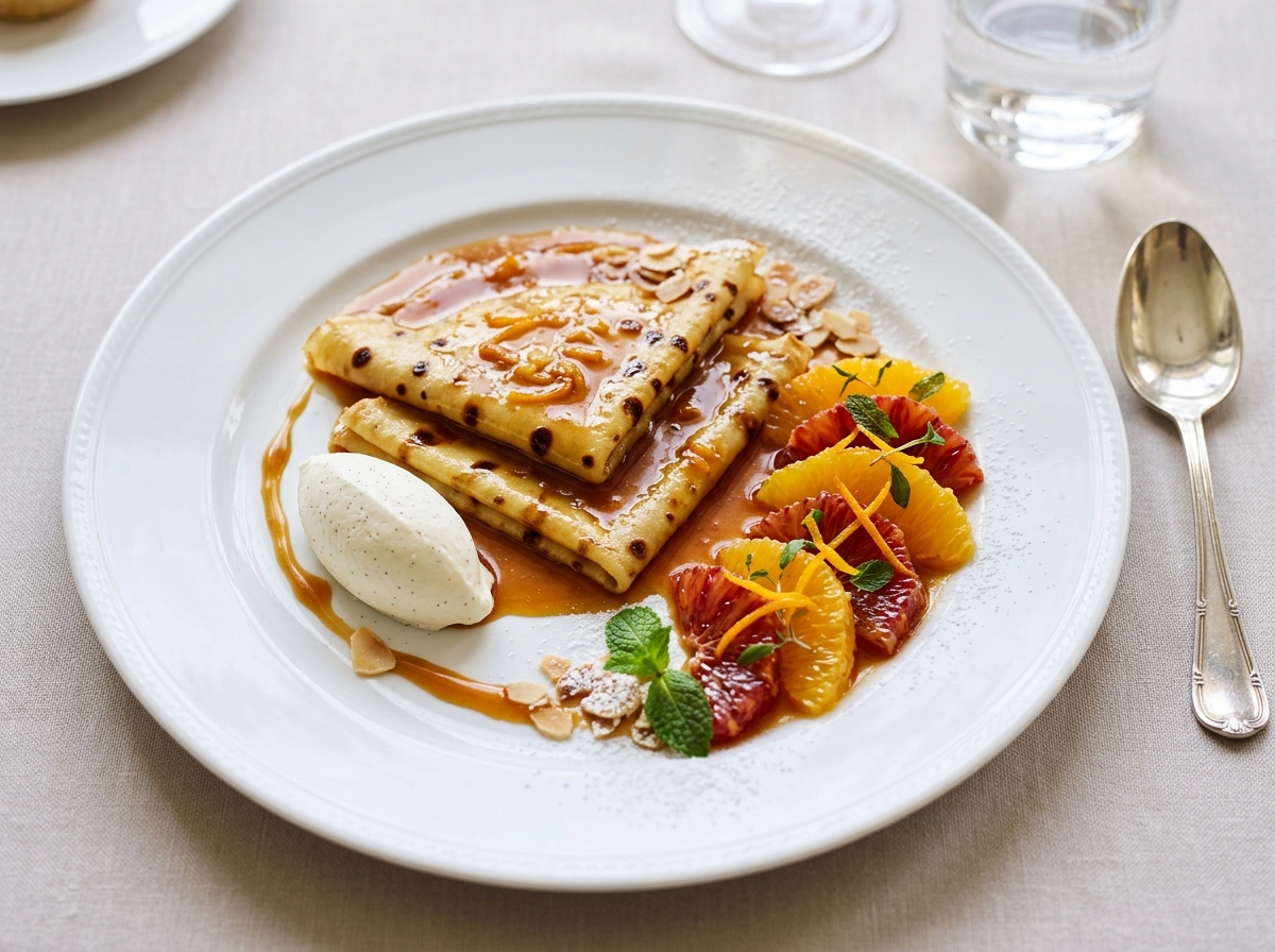 Crêpes Suzette au Grand Marnier