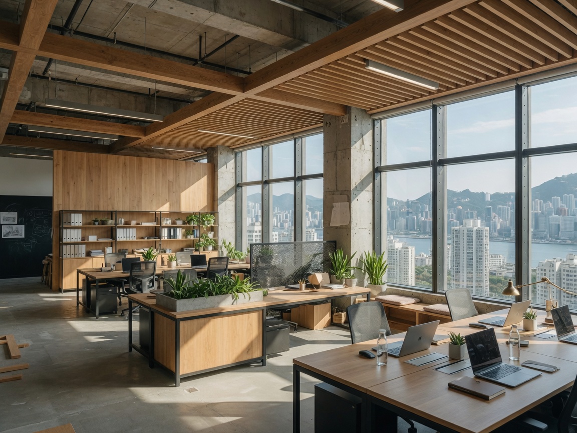 翻新後的開放式寫字樓 / A renovated open office